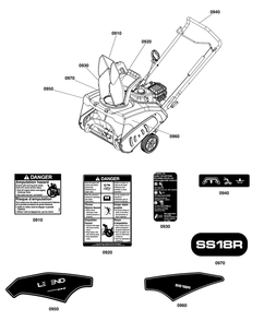 Part Location Diagram of 84006447 Briggs and Stratton Decal, Model